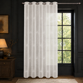 Tenda Ricamata con Occhielli - Foglie 140×280 cm | IBC