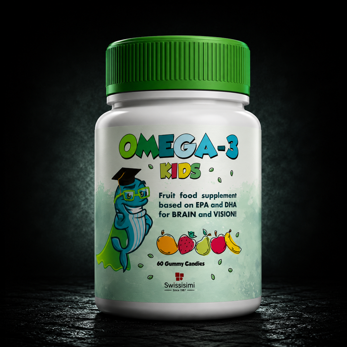 Omega-3 Kids – EPA e DHA al gusto frutta per il benessere dei bambini |Swissisimi