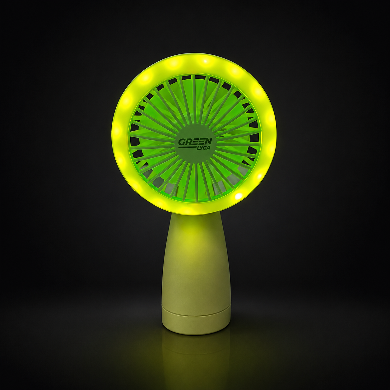 Mini Ventilatore Portatile USB a 2 Velocità con Luce Notturna |Green Lyca
