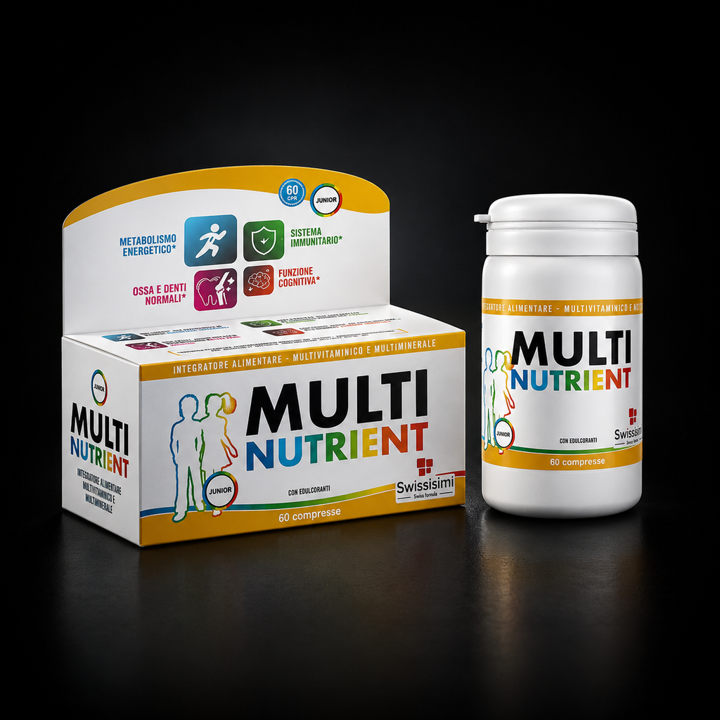 Multinutrient Junior – Multivitaminico completo per bambini dai 4 anni |Swissisimi