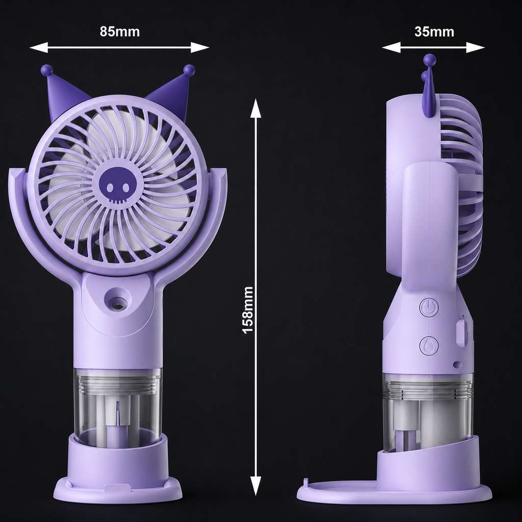 Ventilatore Portatile con Nebulizzatore da 500 mAh |Green Lyca