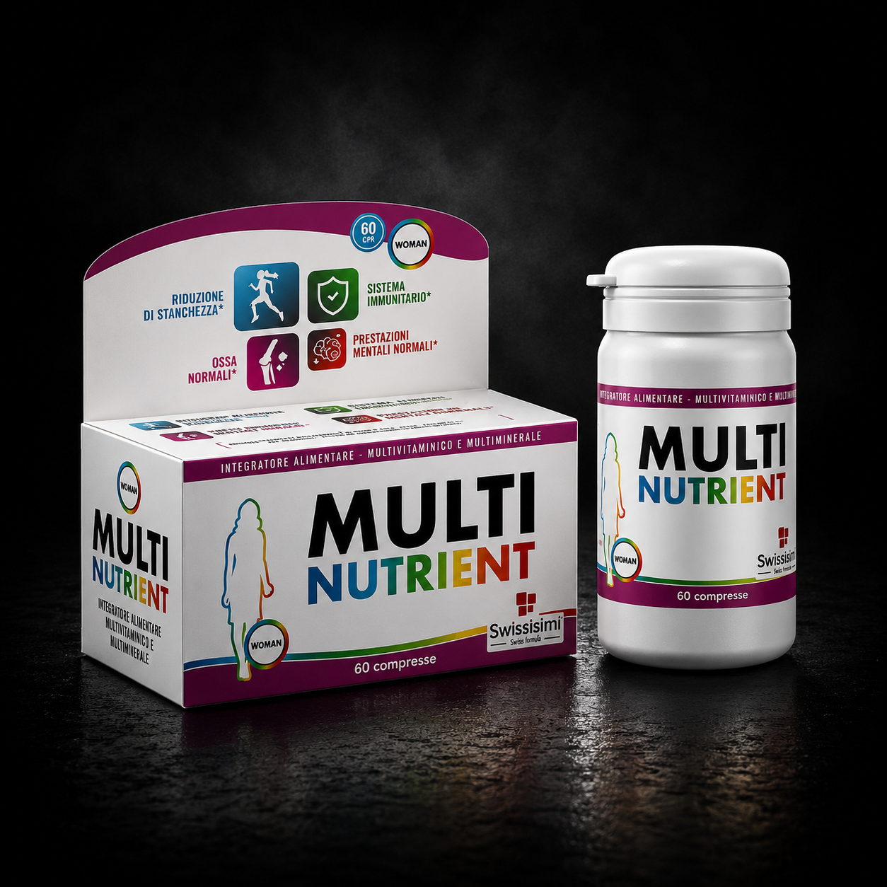 Multinutrient Woman – Multivitaminico completo per donna fino a 50 anni |Swissisimi