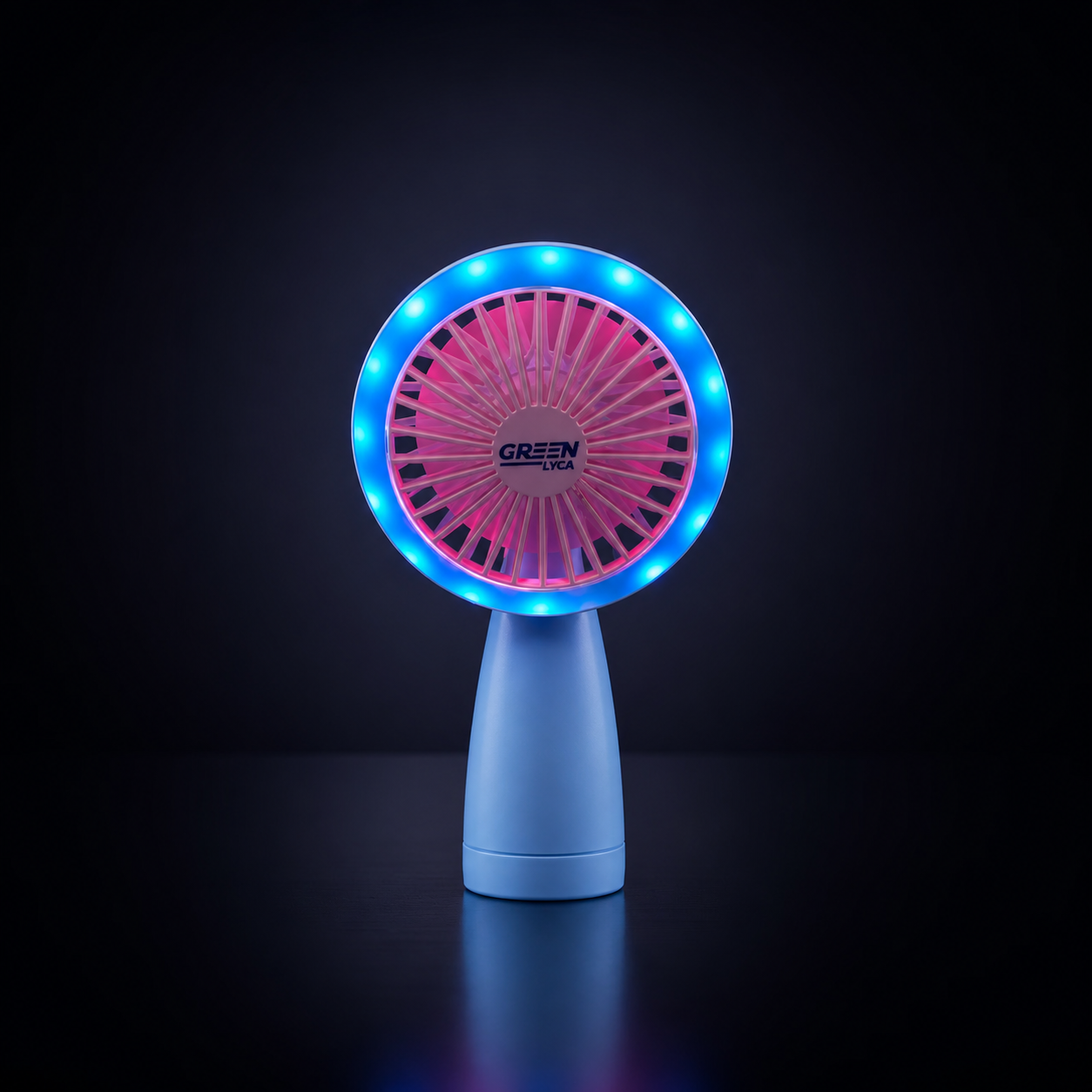 Mini Ventilatore Portatile USB a 2 Velocità con Luce Notturna |Green Lyca